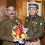 आज मुख्यमंत्री ठाकुर सुखविन्द्र सिंह सुक्खू से नव-नियुक्त कार्यवाहक डीजीपी श्याम भगत नेगी ने शिष्टाचार भेंट की।